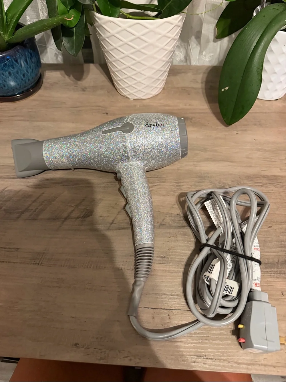✨🪩Drybar Buttercup Blow Dryer (Silver Glitter) LIMITED ADDITION 🪩✨